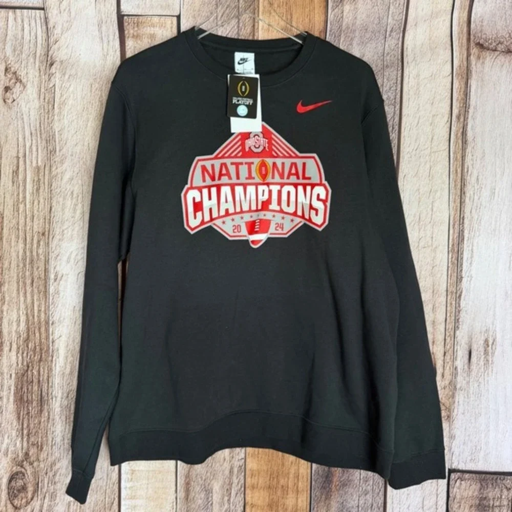 Nike Sweatshirt Ohio State Buckeyes National Champions Crewneck Gameday XL NWT